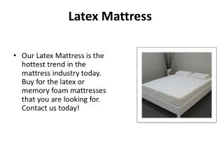 Latex mattress Canada