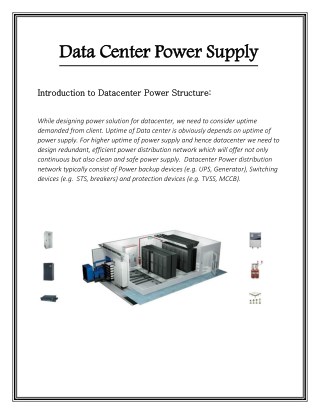 Data Center Power Supply - Datacenter-serverroom