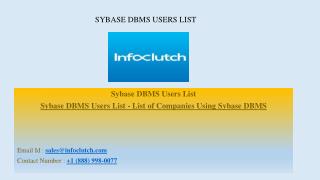 Sybase DBMS users list