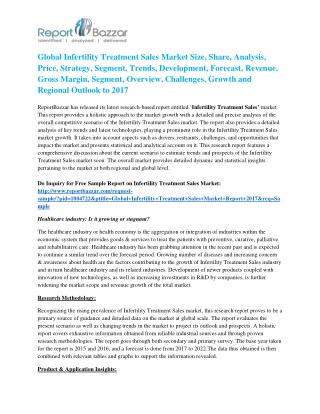 Infertility Treatment Sales Market Analysis- Size, Share, overview, scope, Revenue, Gross Margin, Segment and Forecast