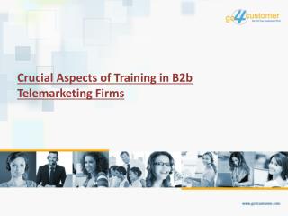 Crucial Aspects of Training in B2B Telemarketing Firms