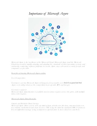 Importance of Microsoft Azure
