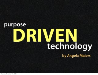 Purpose driven technology PDF