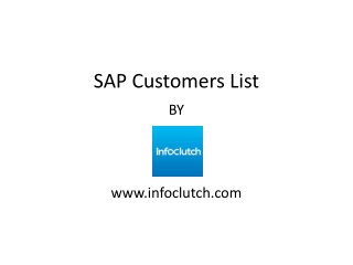 SAP Users List by InfoClutch