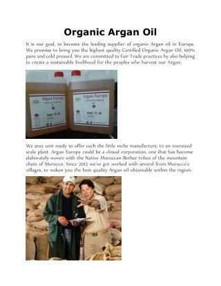 Organic Argan Oil