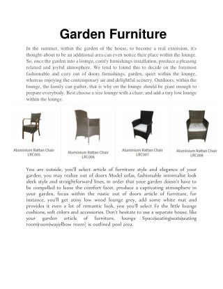 Garden Furniture