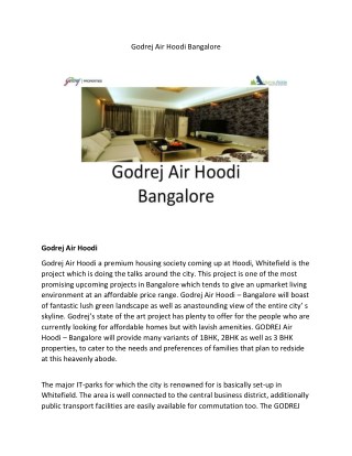 Godrej Air Hoodi | Price | Location | Reviews