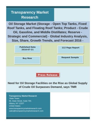 Oil Storage Market Analysis And Forecast (2016-2024): Market Shares, Size And Strategies Of Key Players