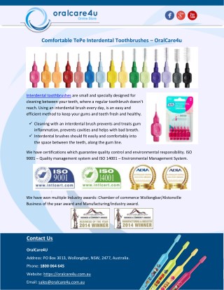 Comfortable TePe Interdental Toothbrushes – OralCare4u