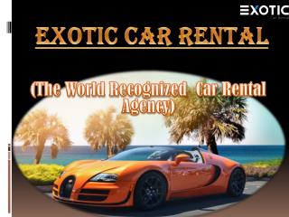 Exotic Car Rental Washington DC