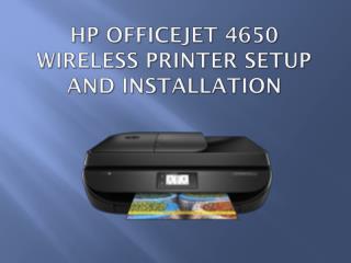 HP Officejet 4650 Wireless Printer Setup and Installation