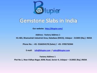 Gemstone Slabs in India