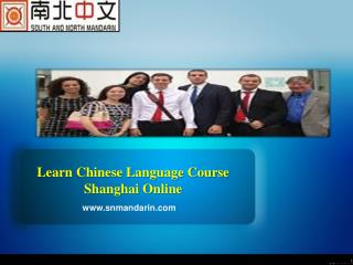 Learn Chinese Language Course Shanghai Online