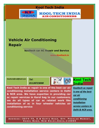 Automobile Air Conditioning Repair