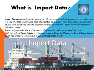 Find Import Data for international trade businesses