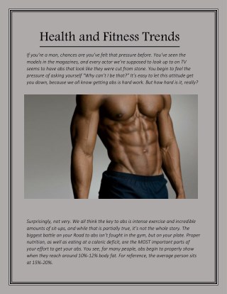 Health and Fitness Trends - Miaww