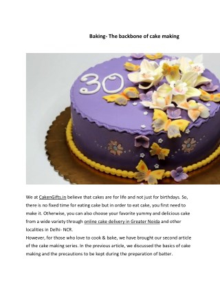 Online cake delivery services by CakenGifts.in