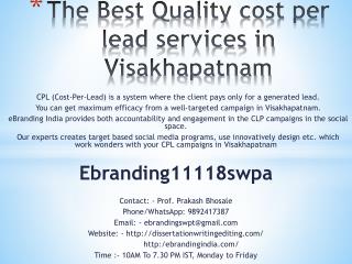 The Best Quality cost per lead services in Visakhapatnam