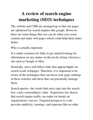 Overview of seo 9