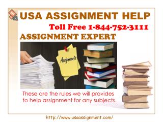 Assignment Expert | Toll Free 1-844-752-3111