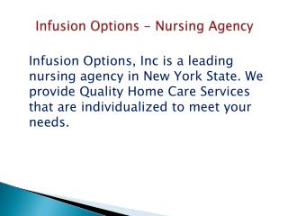 Infusion Options - Nursing Agency
