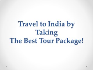 Travel to india