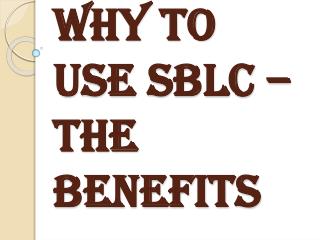 Meaning of the SBLC letter of credit