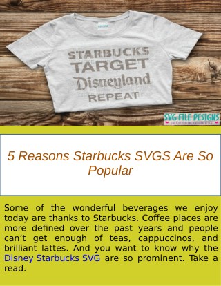 Importance Of Disney Starbucks SVG