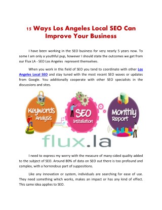 15 Ways Los Angeles Local SEO Can Improve Your Business