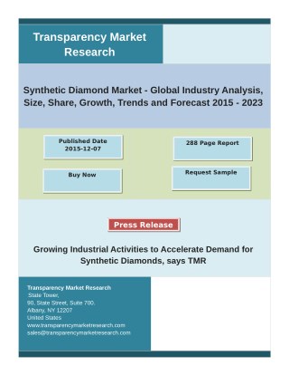 Synthetic Diamond Market 2015 – Potential Growth, Analysis, Strategies and Forecast 2023