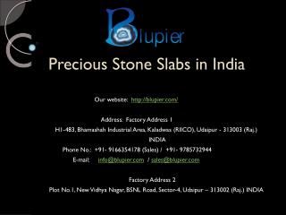 Precious Stone Slabs in India