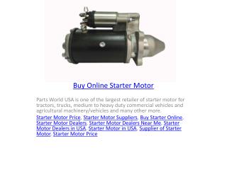 Buy Online Starter Motor