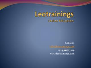Advanced Java Online Training in Hyderabad | Leotrainings