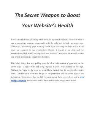 The Secret Weapon to Boost Your Website’s Health