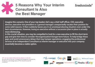 5 Reasons Why Your Interim Consultant Is Also the Best Manager