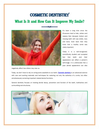 Cosmetic Dentistry Treatments And Techniques