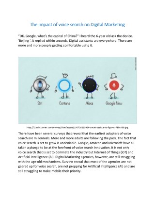 The impact of voice search on Digital Marketing