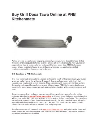 Buy Grill Dosa Tawa Online at PNB Kitchenmate