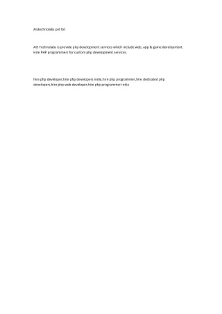Aistechnolabs pvt ltd