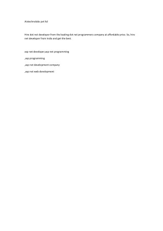 Aistechnolabs pvt ltd