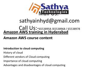 Amazon AWS – Best software training institute