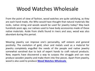 Wood Watches Wholesale