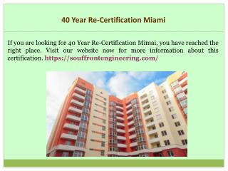 40 Year Inspection Fort Lauderdale