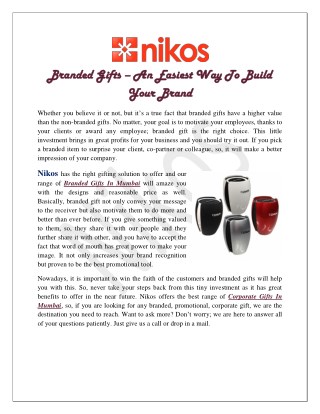 Branded Gifts–An Easiest Way To Build Your Brand