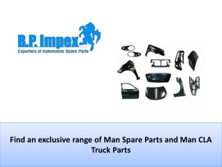 Largest collection Man Spare Parts