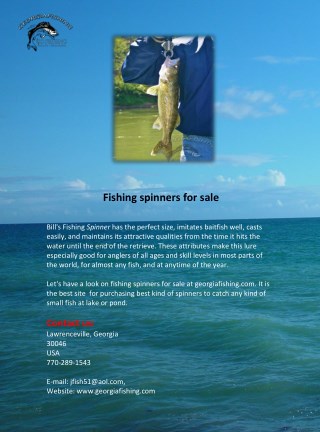 Fishing spinners for sale