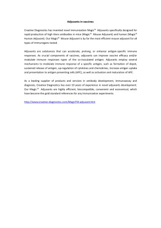 adjuvants
