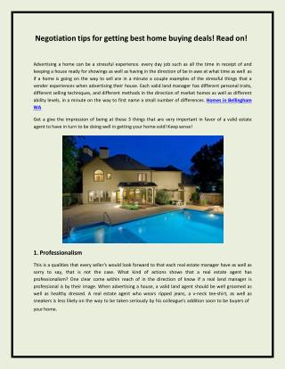 Homes in Bellingham WA