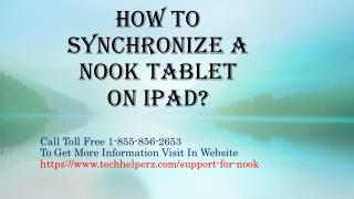 How to synchronize a Nook tablet on iPad?