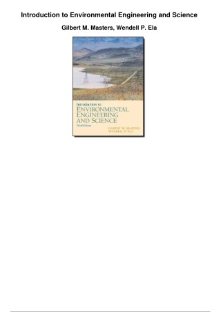 Introduction To Environmental Engineering And Science_PDF